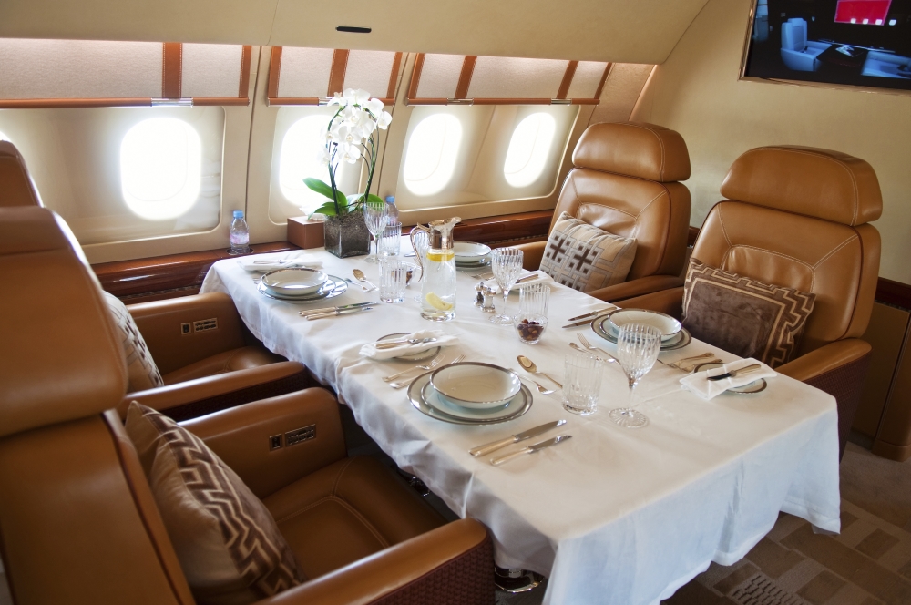 Private Jet Cabin Catering Setup - Excel Jet